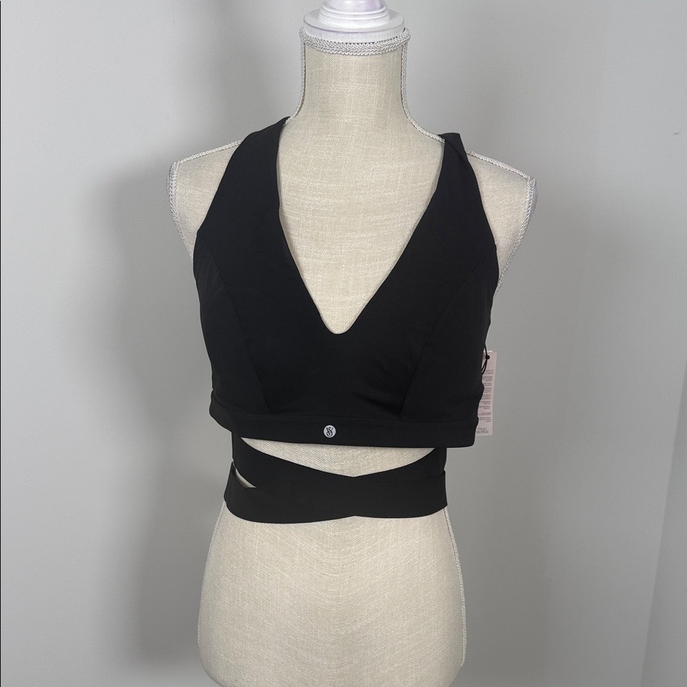 NEW w/Tags Victoria’s Secret Black Plunge Wrap Sports Bra